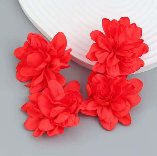Red Bohemian Earrings