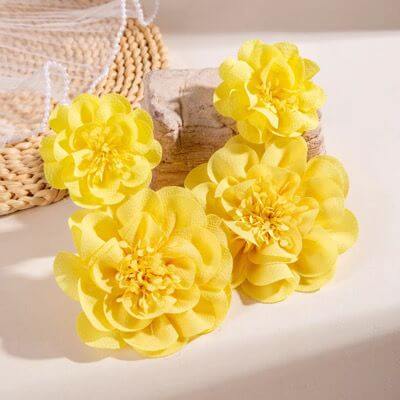 Beach Yellow Flower Earrings