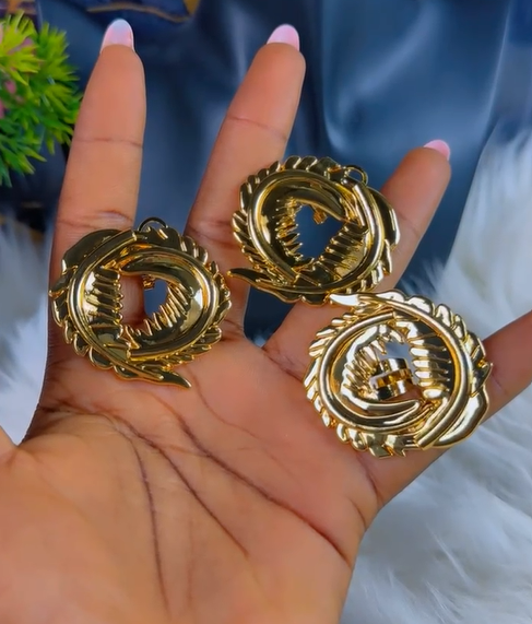 Gold Plated African Earrings