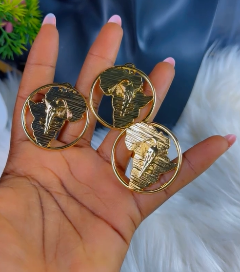 Ivory Coast Map Earrings
