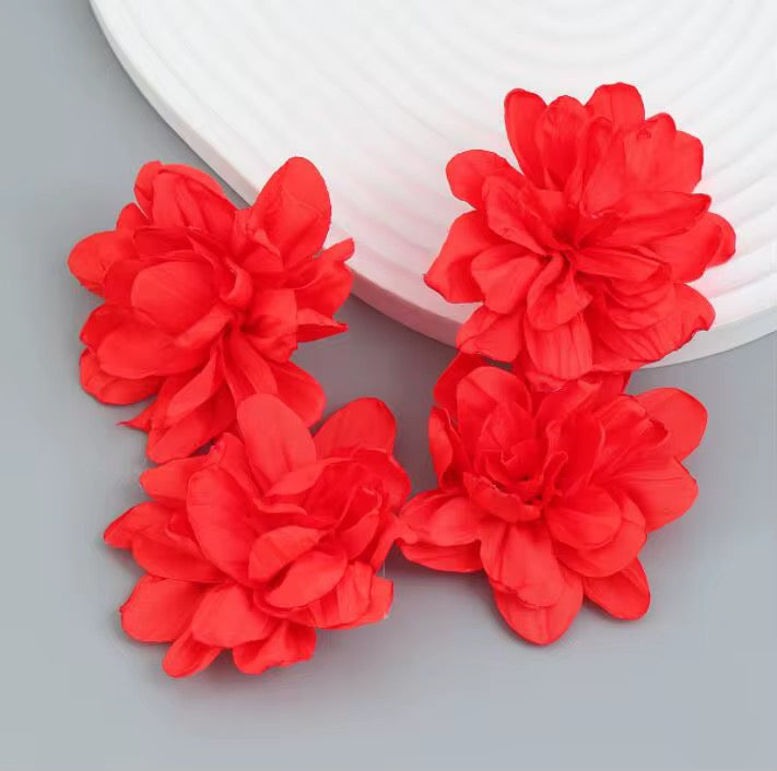 Red Bohemian Earrings