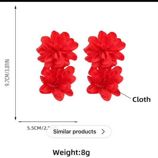 Red Bohemian Earrings